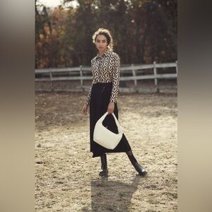 Fame on central | NWT size 8 | pin closure faux wrap maxi skirt